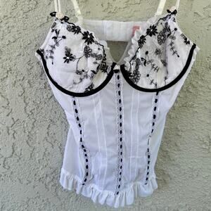 Y2k white corset